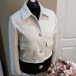 Nwt House of Harlow 1960 Cream Pea Coat